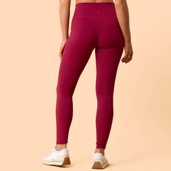 Blogilates - Women's Crisscross High-Rise Leggings - Burgundy - Picture 2 of 5